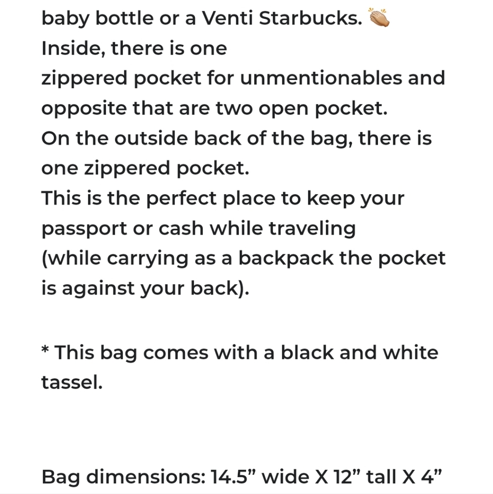 Stylish Tan And Black Patterned Backpack - image 4